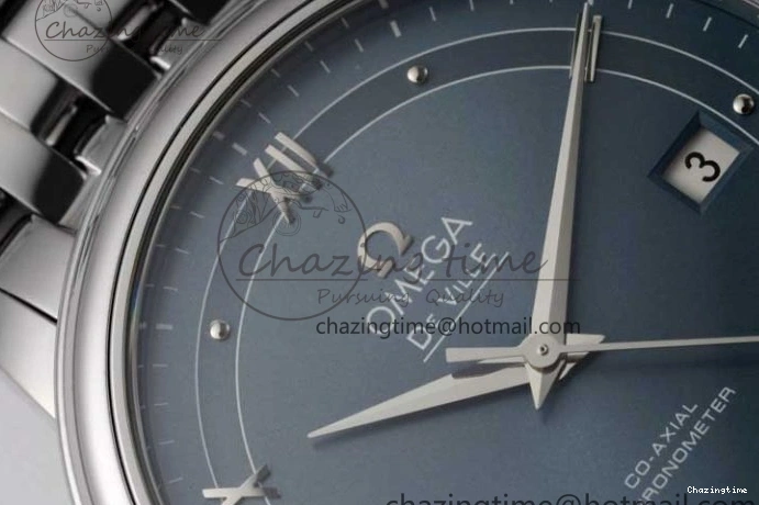 0228 De Ville SS DIWF 1:1 Best Edition Light Blue Dial SS Markers on SS Bracelet MIYOTA TopPick 7850